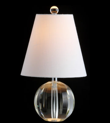 Goddard 16" Crystal Ball/Metal LED Table Lamp - JONATHAN Y